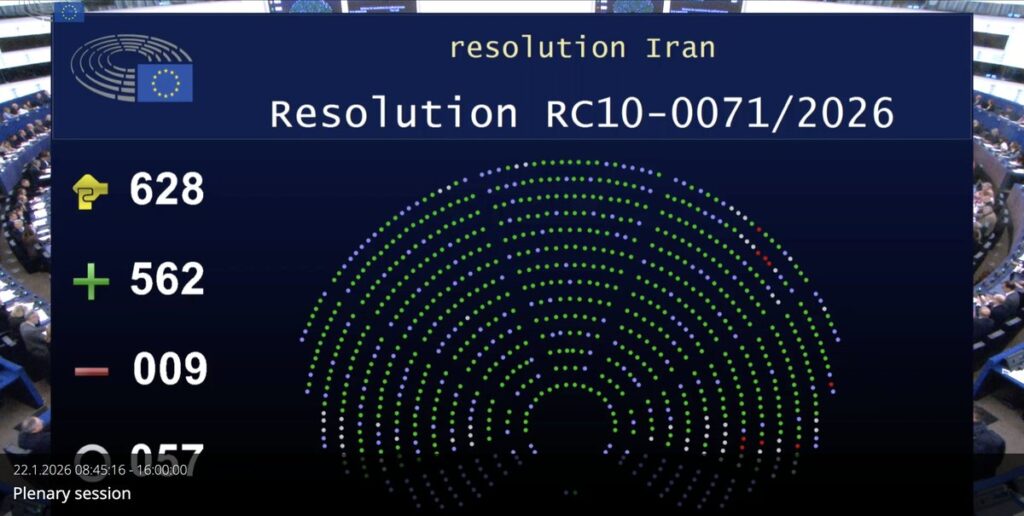DORNA – Statement on the adoption of the European Parliament resolution on Iran