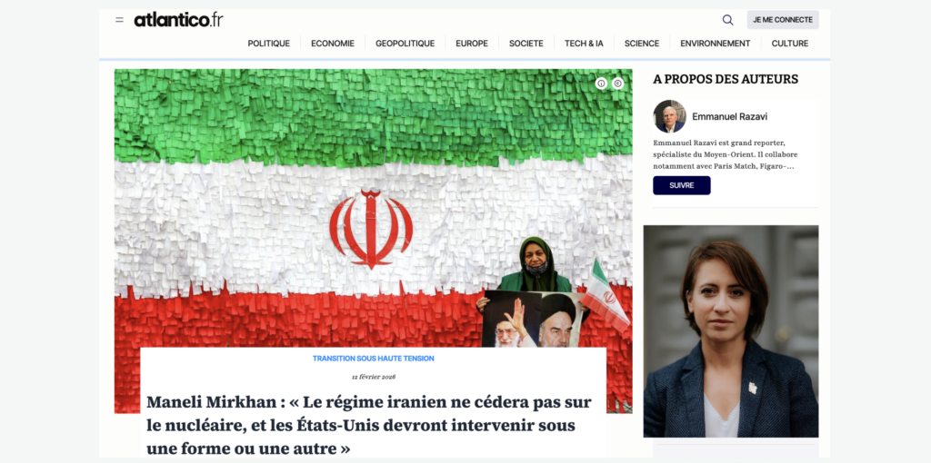 Transition Under High Tension – Interview of Maneli Mirkhan by Emmanuel Razavi in Atlantico